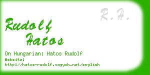 rudolf hatos business card